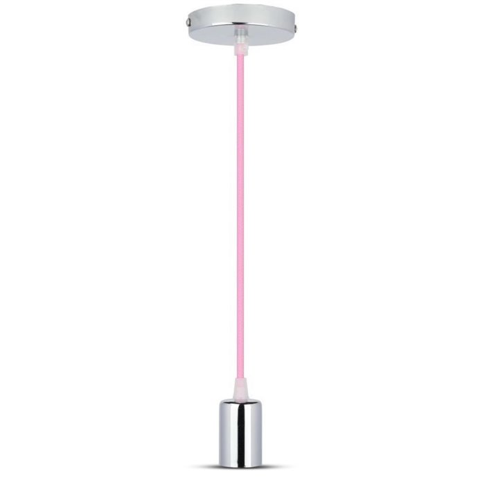 Chrome Metal Cup Pendant Light Pink Chrome Metal Cup Pendant Light Pink