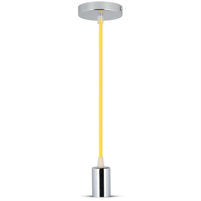 Chrome Metal Cup Pendant Light Yellow Chrome Metal Cup Pendant Light Yellow