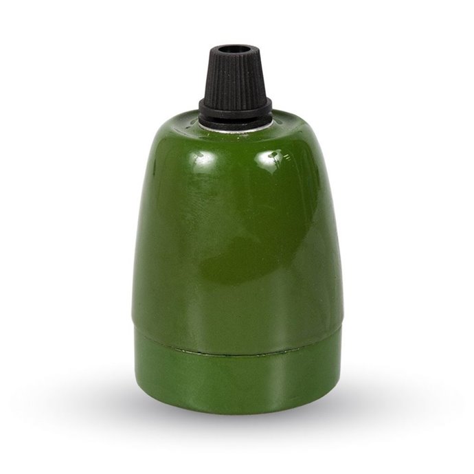 Porcelan Lamp Holder Fitting Green Porcelan Lamp Holder Fitting Green