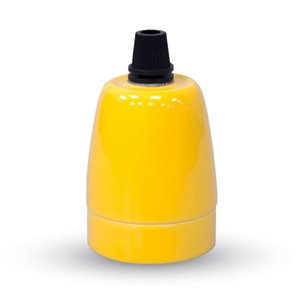 Porcelan Lamp Holder Fitting Yellow