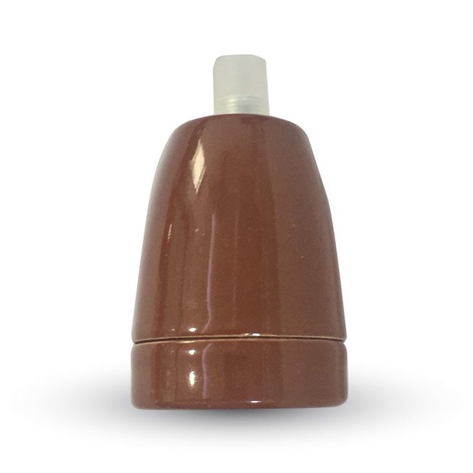 Porcelan Lamp Holder Fitting Brown Porcelan Lamp Holder Fitting Brown