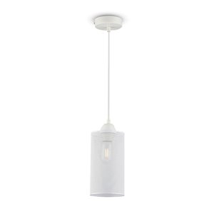 Pendant Light Matt White with White Canopy