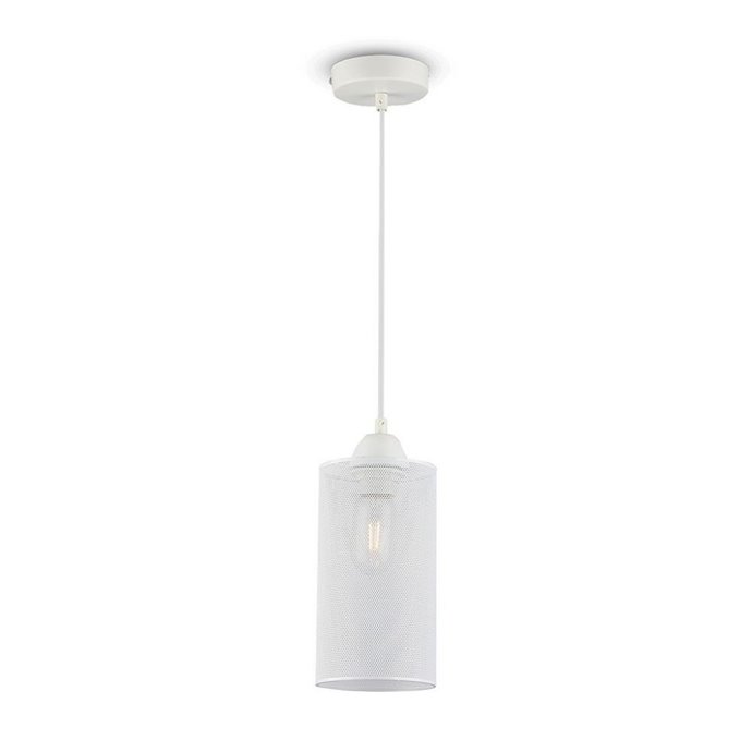 Pendant Light Matt White with White Canopy Pendant Light Matt White with White Canopy