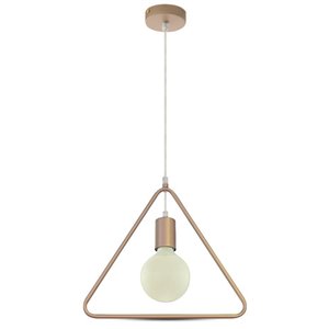 Pendant Light Triangle Champean Gold with Gold Canopy
