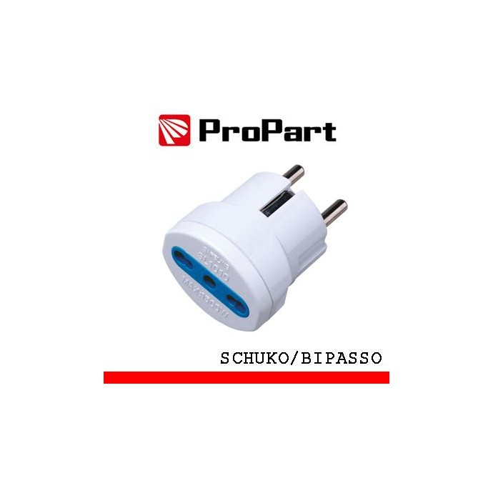 Adattatore bipasso spina schuko polybag Adattatore bipasso spina schuko polybag