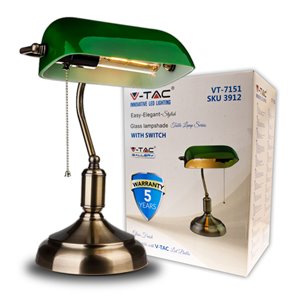 E27 Bakelite Vintage Table Lamp Holder with Switch Green