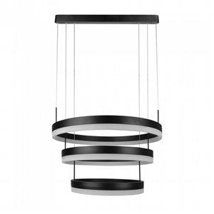 92W Soft Light Chandelier Dimmable Black 3000K