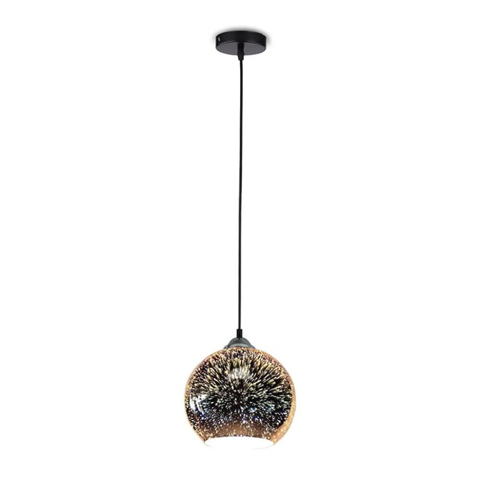 Pendant Light Holder E27 with 3D Glass Lampshade 250mm Pendant Light Holder E27 with 3D Glass Lampshade 250mm