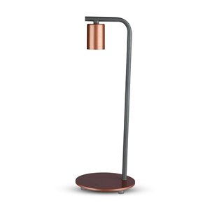 Designer Table Lamp with E27 Holder + Switch Red Bronze