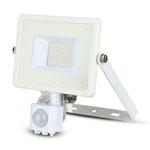 20W LED Sensor Floodlight Samsung Chip Cut Off Function White Body 3000K