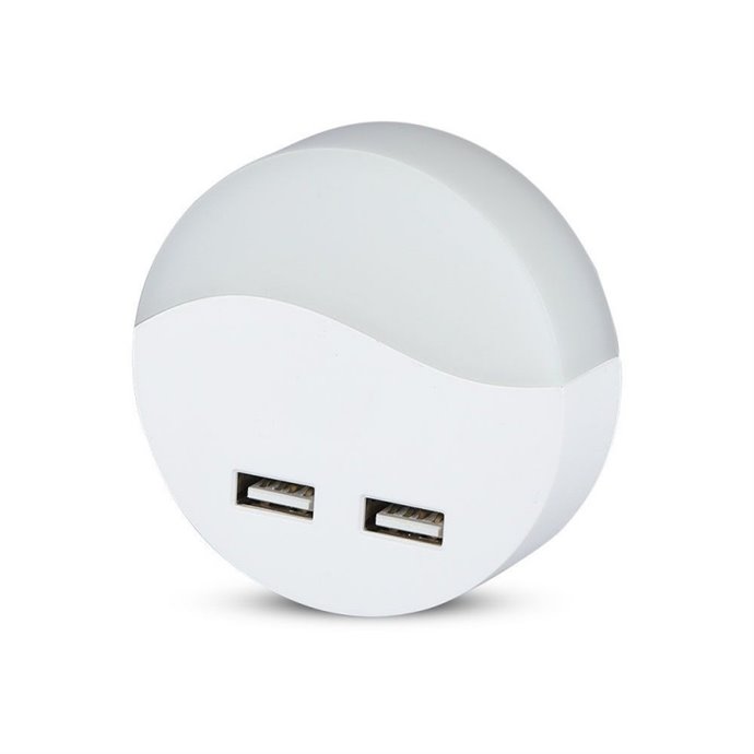 LED Night Light with USB Round 3000K LED Night Light with USB Round 3000K