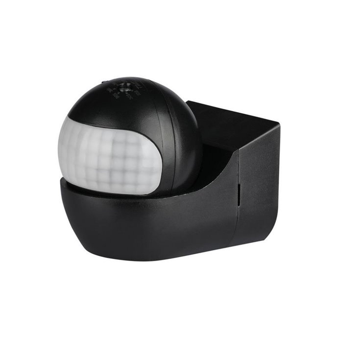 PIR Wall Sensor with Moving Head Black PIR Wall Sensor with Moving Head Black