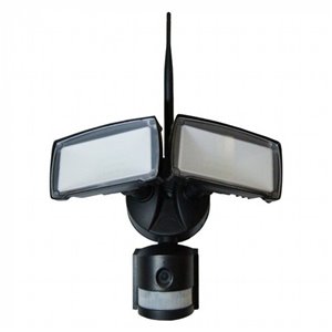 18W LED Floodlight with WiFi Sensor Camera Black 6000K