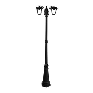 Pole Lamp 2XE27 1990mm IP44 Black