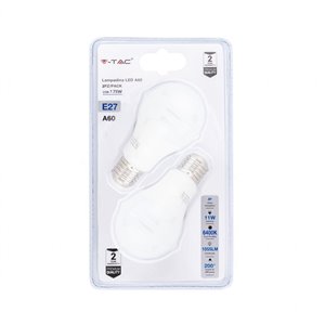 LED Bulb 11W A60 E27 6400K (Blister 2 pezzi)