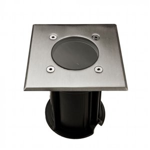 Under Ground Fitting Steel Body GU10 Black Square IP65