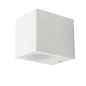 Wall Sleek Wall Fitting Square White Body 1 Way IP44