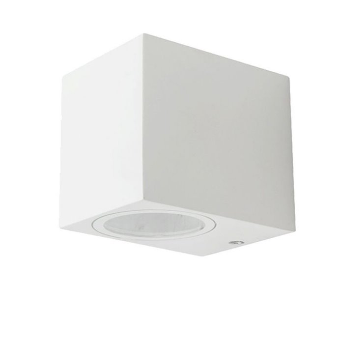 Wall Sleek Wall Fitting Square White Body 1 Way IP44 Wall Sleek Wall Fitting Square White Body 1 Way IP44