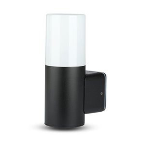 GU10 Garden Wall Lamp Aluminum Body Cylinder Black 121X80X250mm IP54