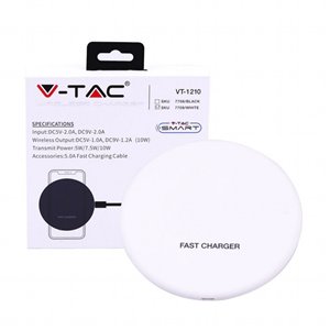 Wireless Charger 5A Fast Charging Round White