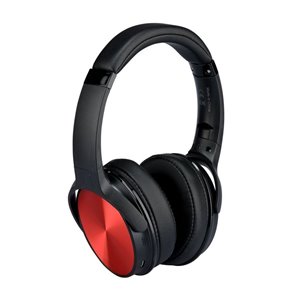 Bluetooth Wireless Headphone with Rotable Head 500mAh Red W/Bag
