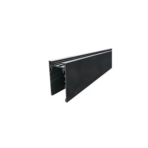 Recessed Aluminium Track Rail Black 0.5M