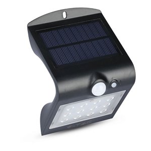 1.5W LED Solar Wall Light 4000K+4000K Black+Black Body