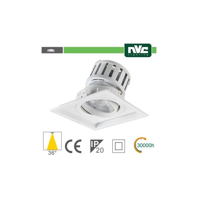 Incasso Multi lampada - 24w(1x24w) 3000k 2140lm 36° PF95 Incasso Multi lampada - 24w(1x24w) 3000k 2140lm 36° PF95