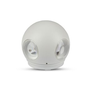4W LED Wall Light White Body Round 3000K IP65