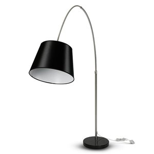 LED Floor Lamp E27 Black Lamp Shade