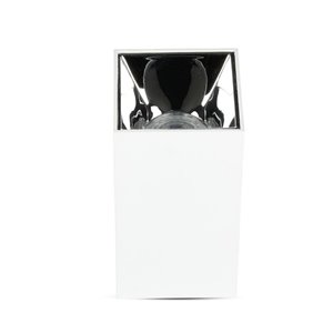GU10 Fitting Square White + Chrome