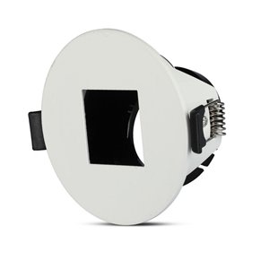 GU10 Fitting Square White + Black