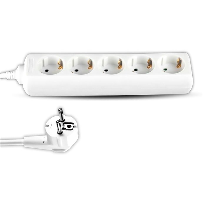 5 Ways Socket (3G 1.5mm2 X 1.5M) Polybag with Card White 5 Ways Socket (3G 1.5mm2 X 1.5M) Polybag with Card White