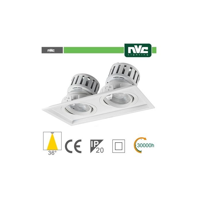 Incasso Multi lampada - 48w(2x24w) 3000k 4270lm 36° PF95 Incasso Multi lampada - 48w(2x24w) 3000k 4270lm 36° PF95