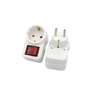 Adapter With 2 Pole Switch 16A 250V