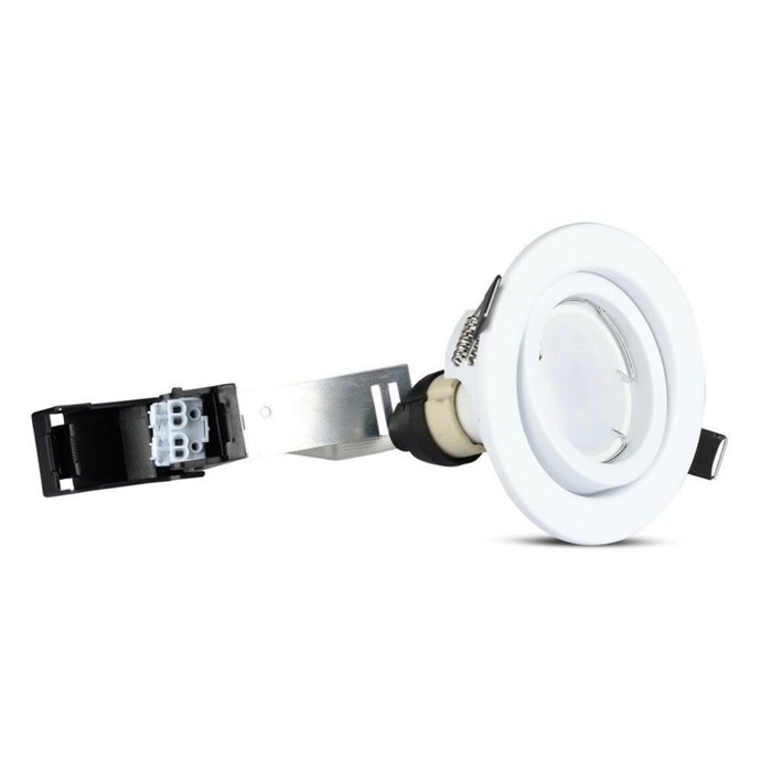 LED Spotlight 5W GU10 with Fitting White Body 6400K 3Pcs/Pack