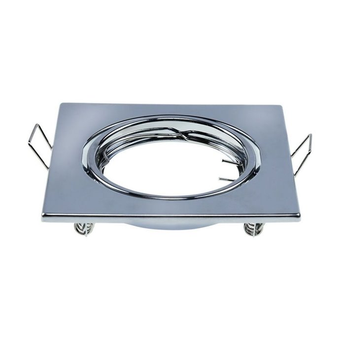 GU10 Square Spotlight Fitting Chome 2 Pcs/Box 82X82 GU10 Square Spotlight Fitting Chome 2 Pcs/Box 82X82