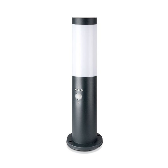 E27 Bollard Lamp 45cm PIR Sensor with Stainless Steel Body Grey IP44 E27 Bollard Lamp 45cm PIR Sensor with Stainless Steel Body Grey IP44