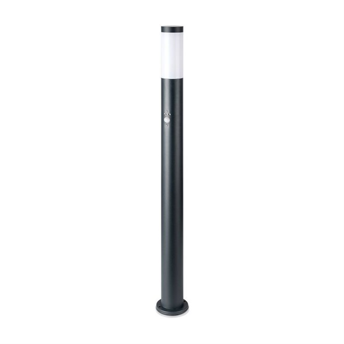 E27 Bollard Lamp 110cm with PIR Sensor Stainless Steel Body Grey IP44