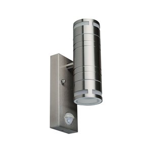 Wall Fitting GU10 Steel Body Sensor 2 Way IP44