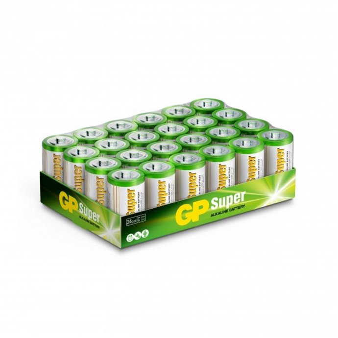 Batteria Super Alcalina 1,5V Mezza Torcia C / 14A / LR14 (Confezione 24 Pezzi) Batteria Super Alcalina 1,5V Mezza Torcia C / 14A / LR14 (Confezione 24 Pezzi)