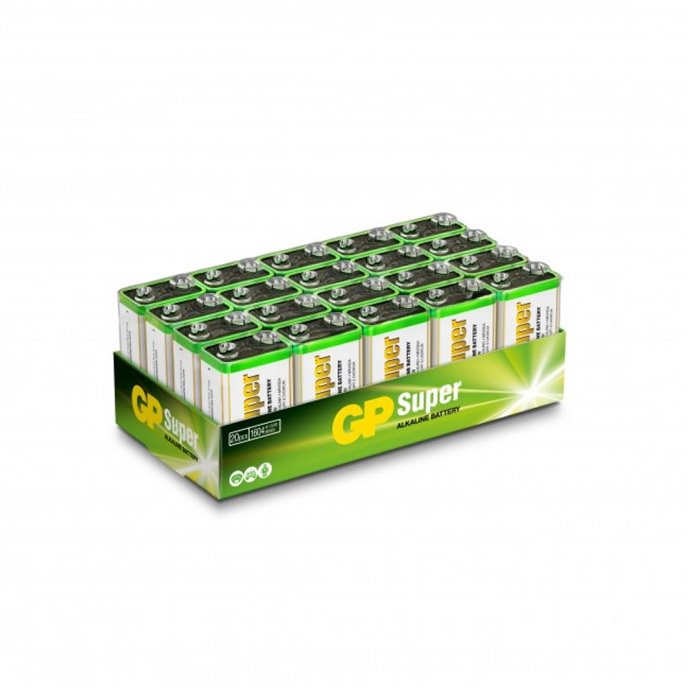 Batteria Super Alcalina 9V / 1604A / 6LF22 (Confezione 20 Pezzi) Batteria Super Alcalina 9V / 1604A / 6LF22 (Confezione 20 Pezzi)