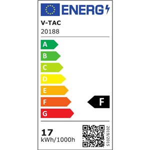 LED Bulb Samsung Chip 17W E27 A65 Plastic 3000K Dimmable