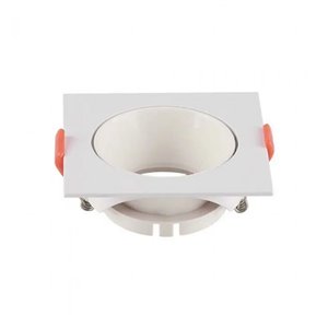 GU10 Fitting Square White Frame + White Reflector