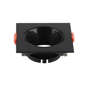 GU10 Fitting Square Black Frame + Black Reflector