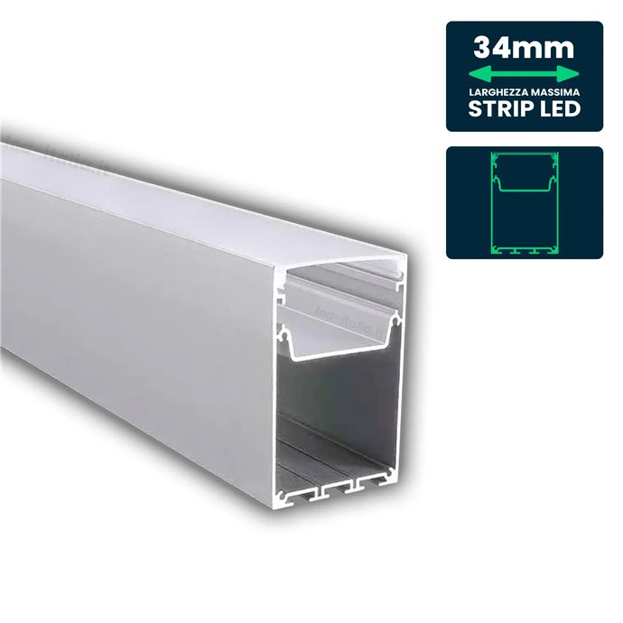 LED Strip Mounting Kit with Diffuser Aluminum White Housing 2000*50*75mm LED Strip Mounting Kit with Diffuser Aluminum White Housing 2000*50*75mm