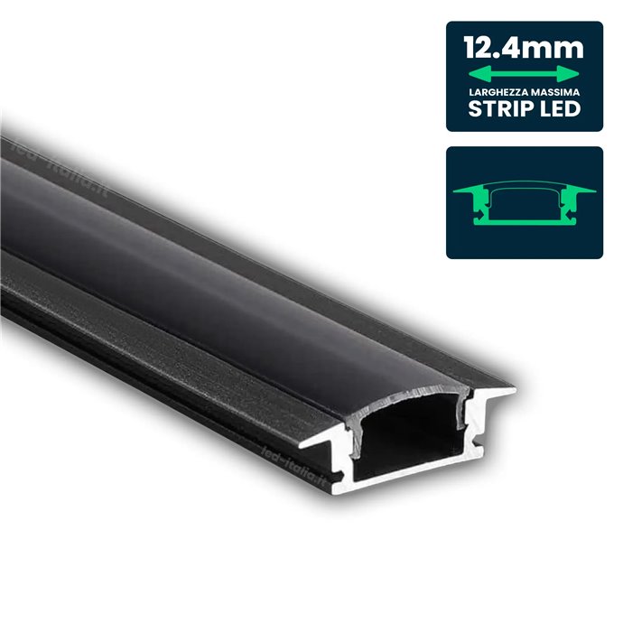 LED Strip Mounting Kit with Diffuser Aluminum 2000* 24.7*7mm Black Housing LED Strip Mounting Kit with Diffuser Aluminum 2000* 24.7*7mm Black Housing