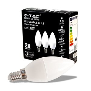 LED Bulb 4.5W E14 Candle 4000K 3 Pcs/Blister
