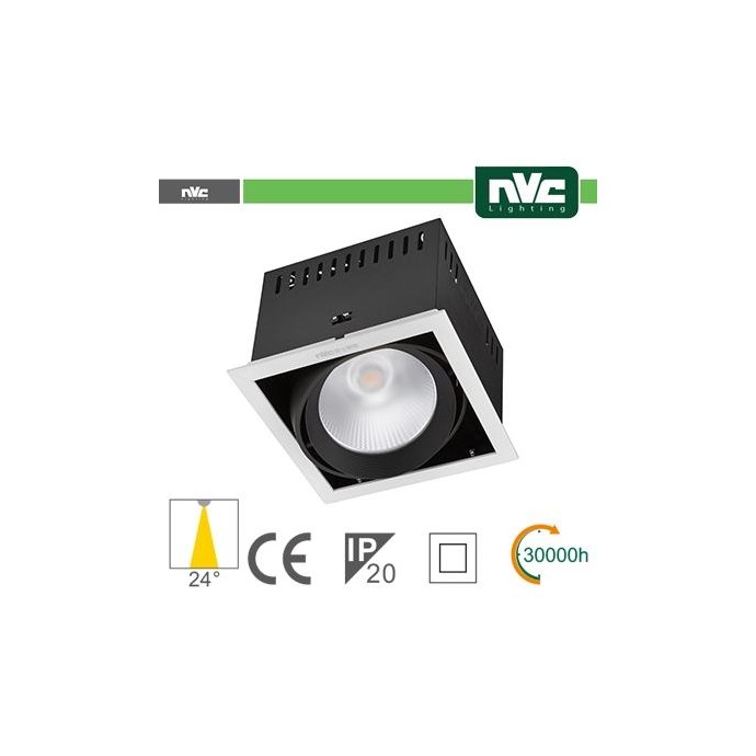 Incasso Multi lampada - 24w(1x24w) 3000k 2100lm24° CRI90 Incasso Multi lampada - 24w(1x24w) 3000k 2100lm24° CRI90