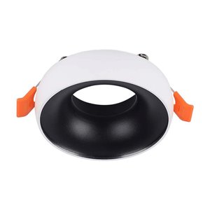 GU10 Fitting Round White Frame + Black Reflector